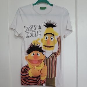 Sesame Street Bert & Ernie Kids T-Shirt - White XS
